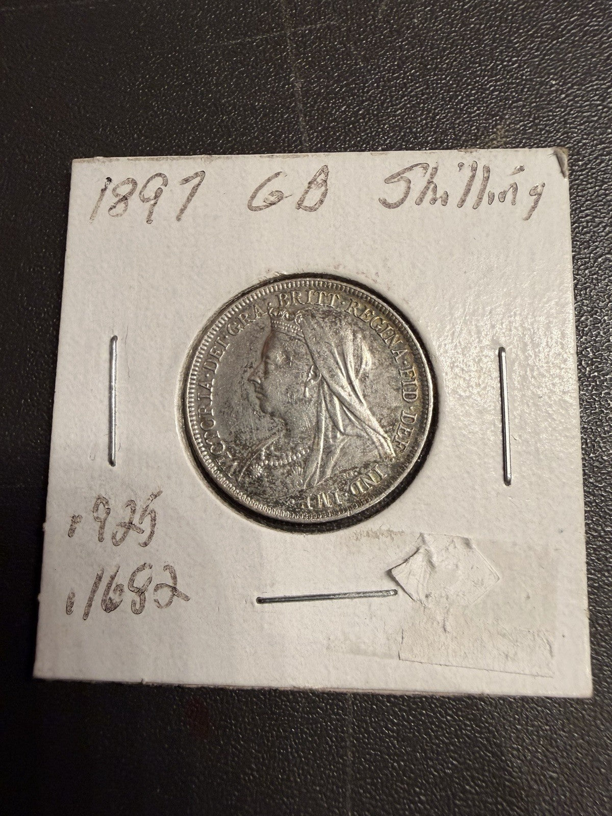 1897 Great Britain 1 Shilling Silver Coin Queen Victoria