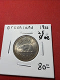 Greenland 1926 25 Ore Nice Condition