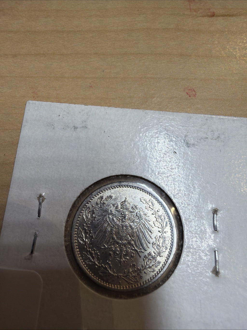 1915 Germany 1/2 Mark "A" Silver Coin