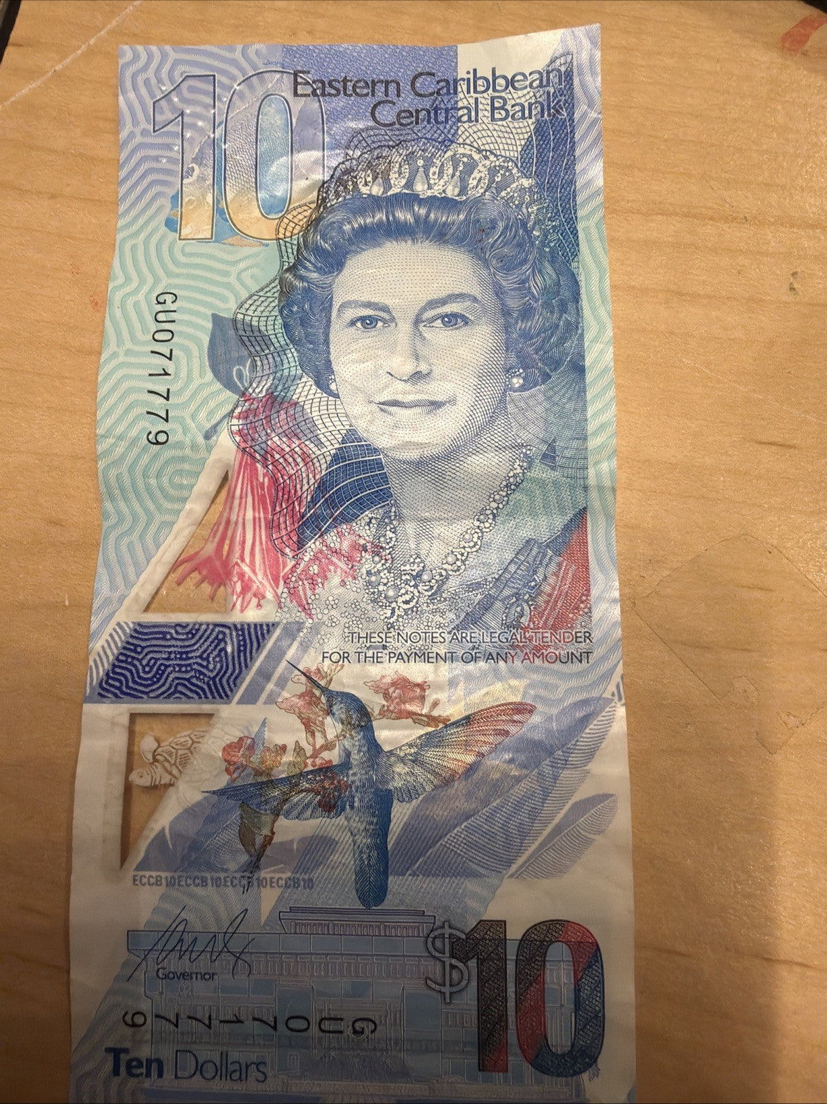 Eastern Caribbean States 10 Dollar Bill