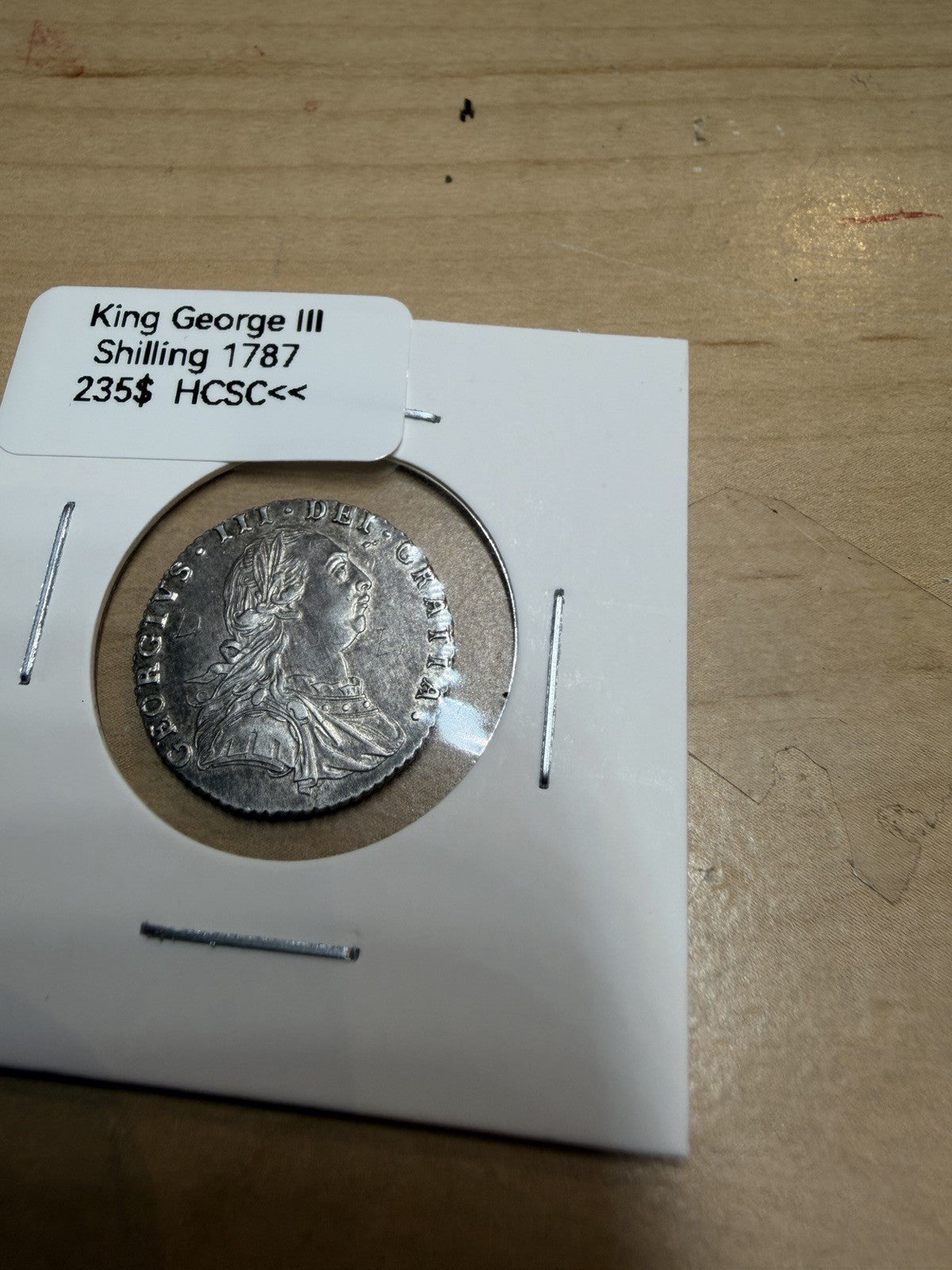 1787 King George III Silver Shilling