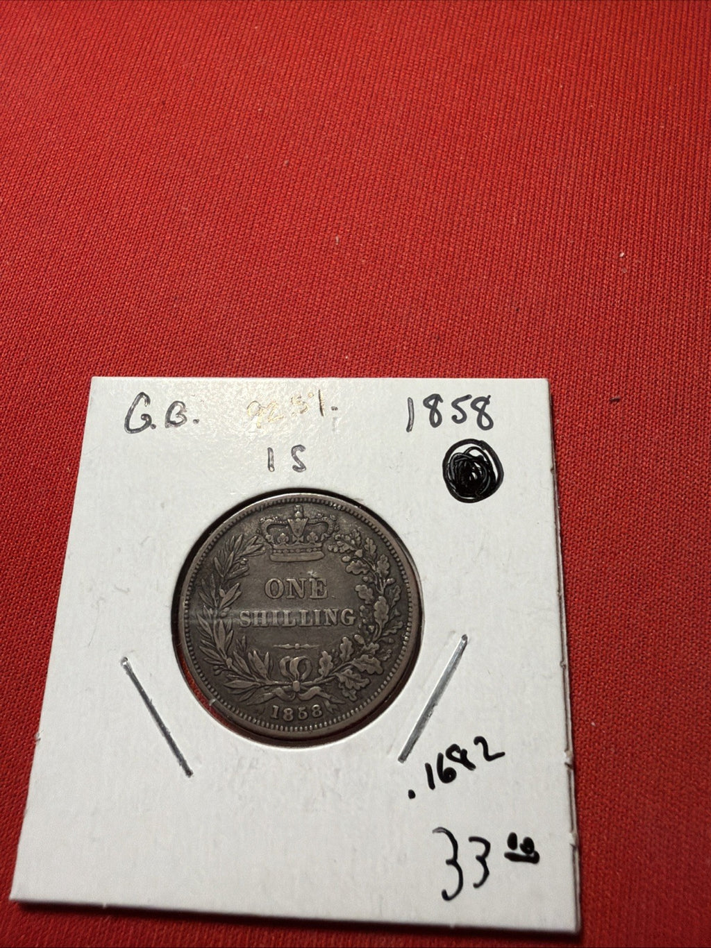 Great Britain 1858 Shilling VF Victoria Silver Coin