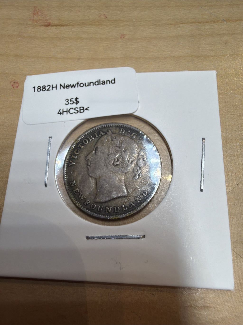 1882 H Newfoundland 20 Cents Victoria Silver Coin