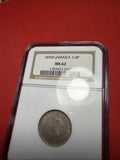 Jamaica Victoria 1890H 1/4 Penny Farthing Coin MS62 NGC