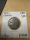 AUSTRIA / LEOPOLD I. - SILVER 3 KREUZER / 1703 IA