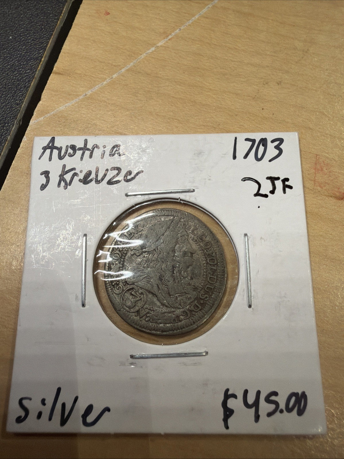 AUSTRIA / LEOPOLD I. - SILVER 3 KREUZER / 1703 IA