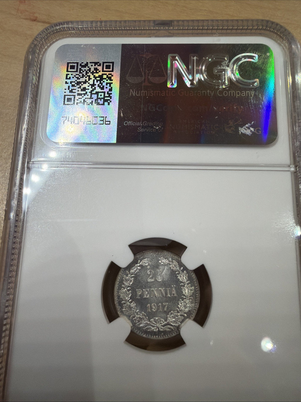 1917 S Finland 25P Grand Duchy MS64 NGC UNC