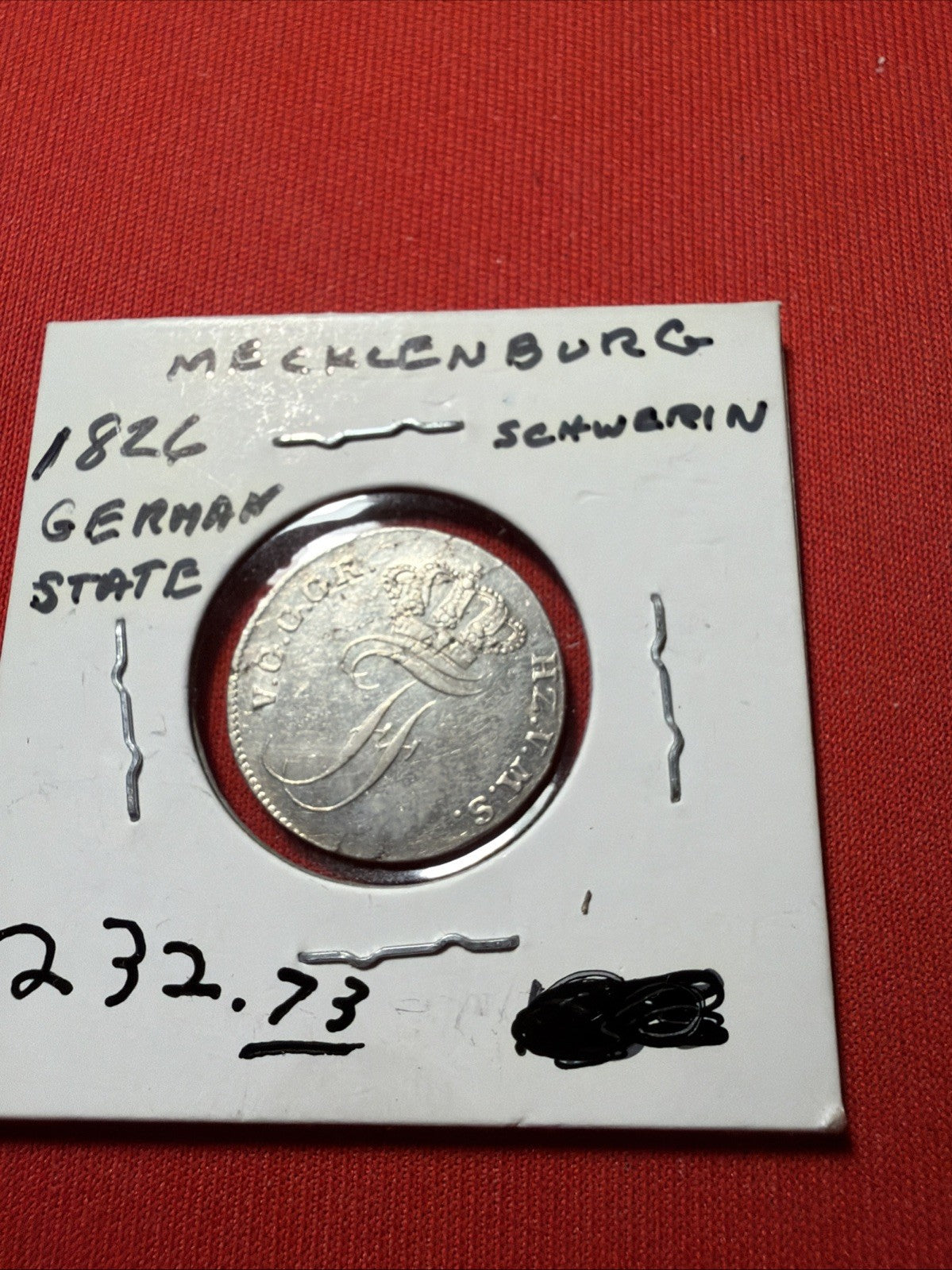 MECKLENBURG-SCHWERIN - BEAUTIFUL FRIEDRICH FRANZ I SILVER 4 SCHILLING, 1826