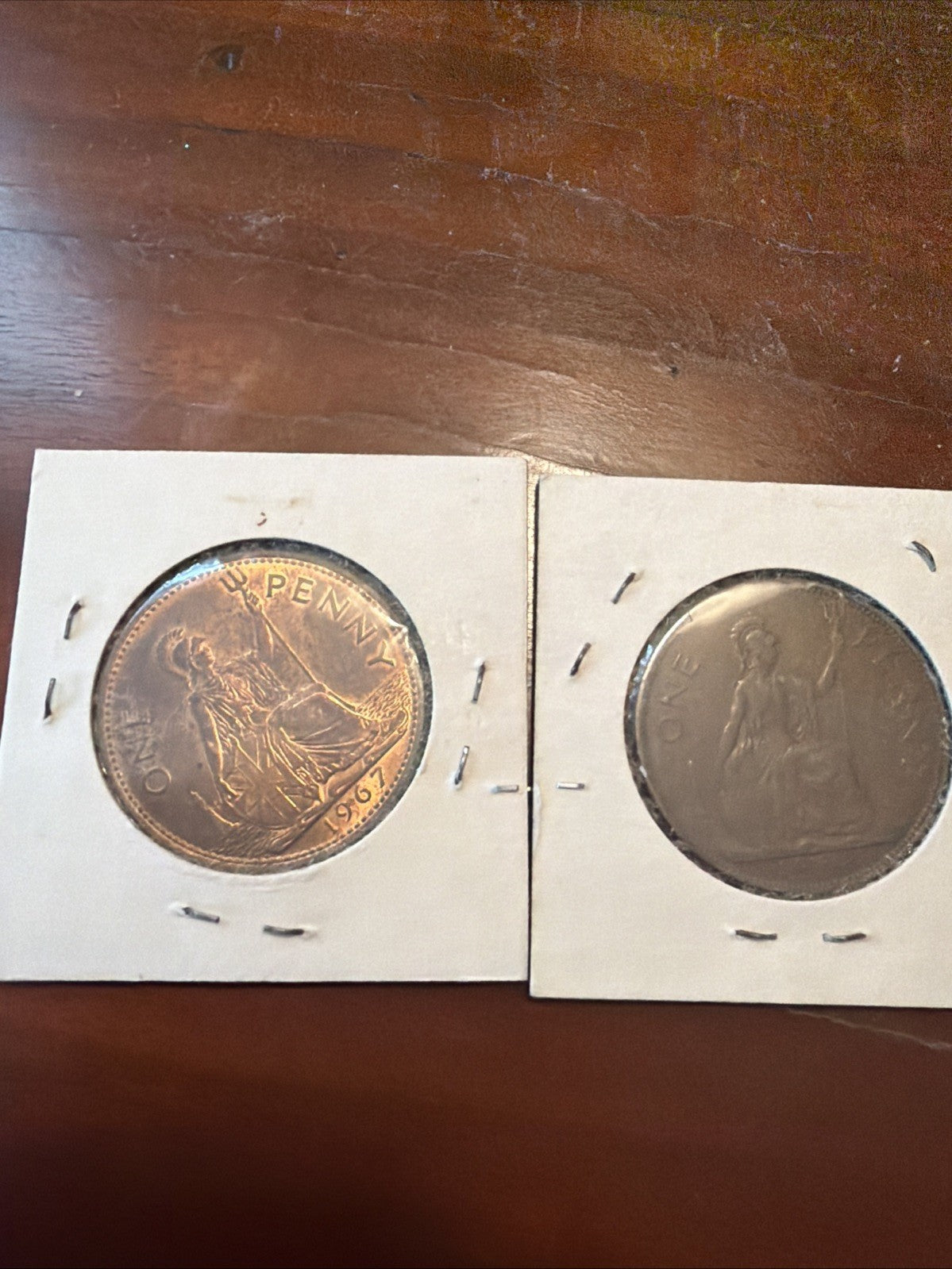 Lot of 2 British Pennys From King George VI to Queen Elizabeth