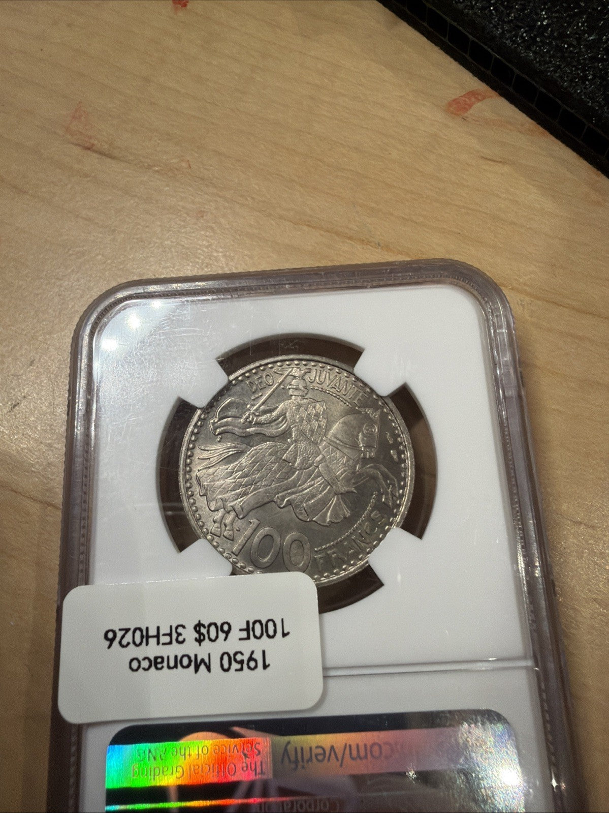 1950 Monaco 100 Francs MS65 NGC Graded