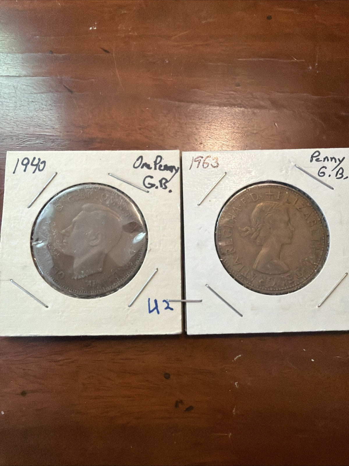 Lot Of British Pennys Including A Foreign Coin.