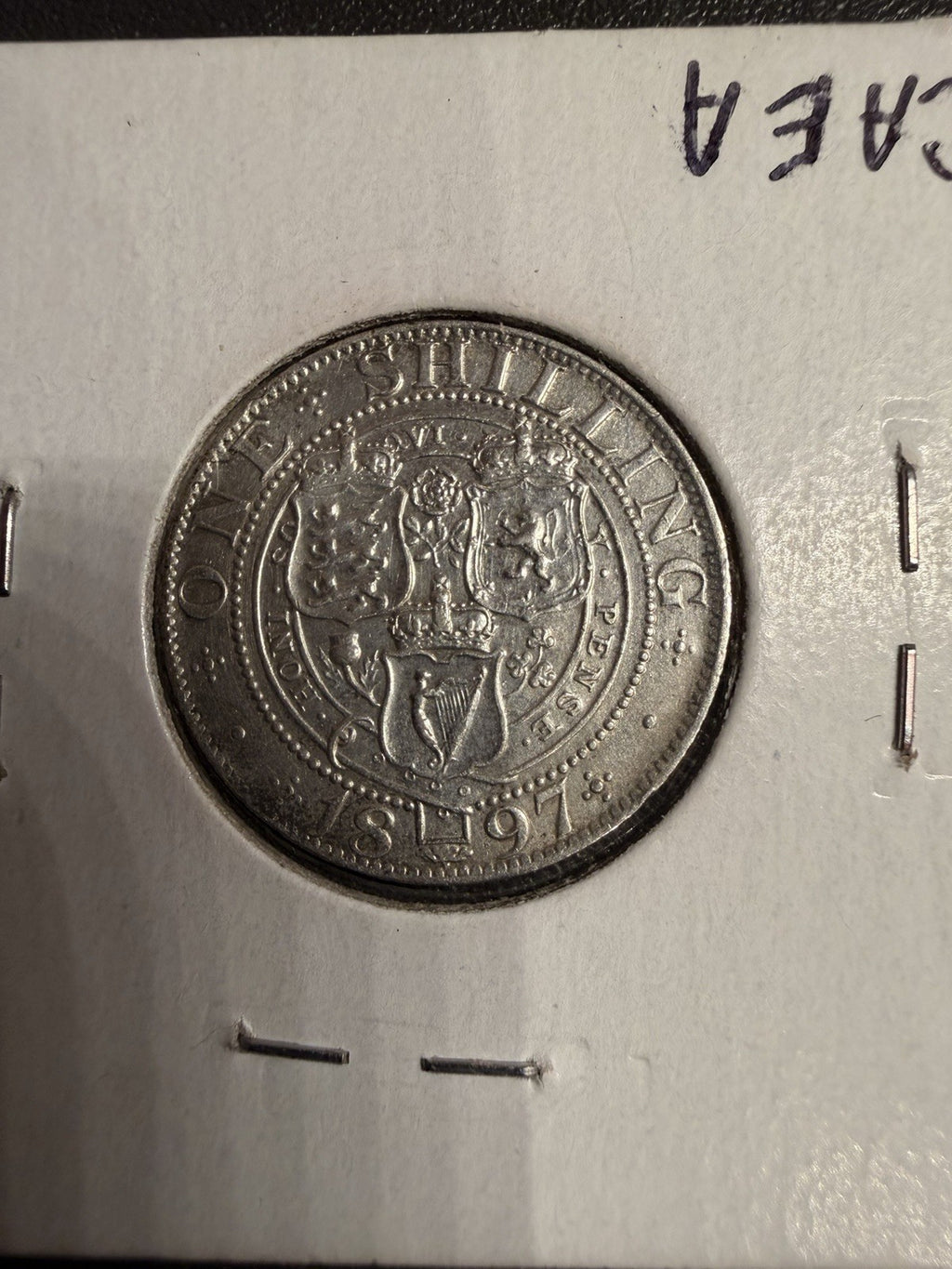 1897 Great Britain 1 Shilling Silver Coin Queen Victoria