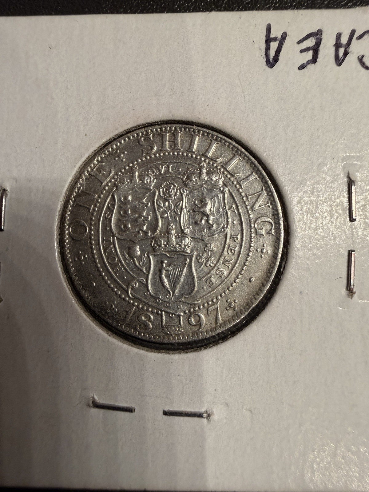 1897 Great Britain 1 Shilling Silver Coin Queen Victoria