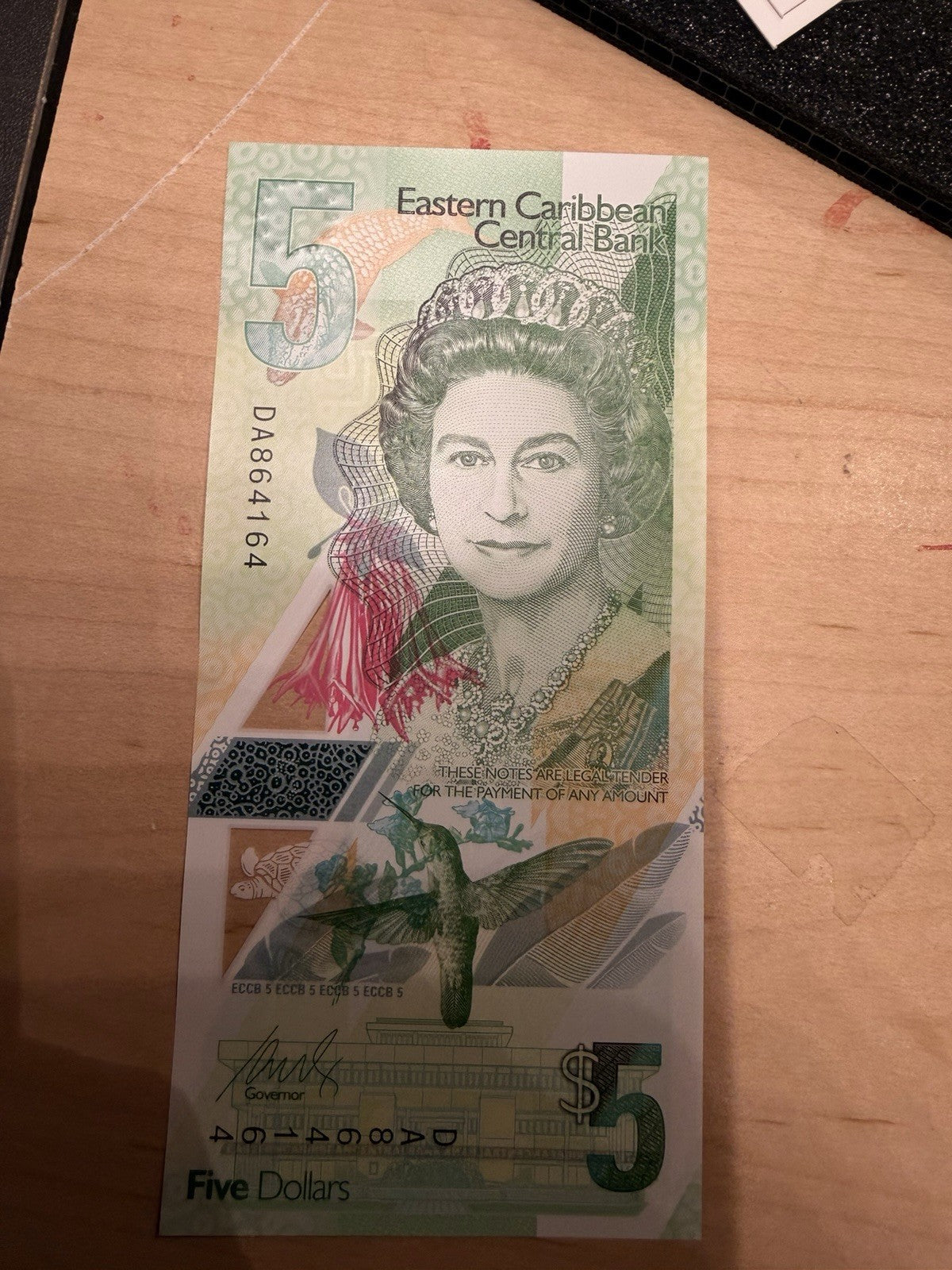 East Caribbean States 5 Dollars Banknote Circulated