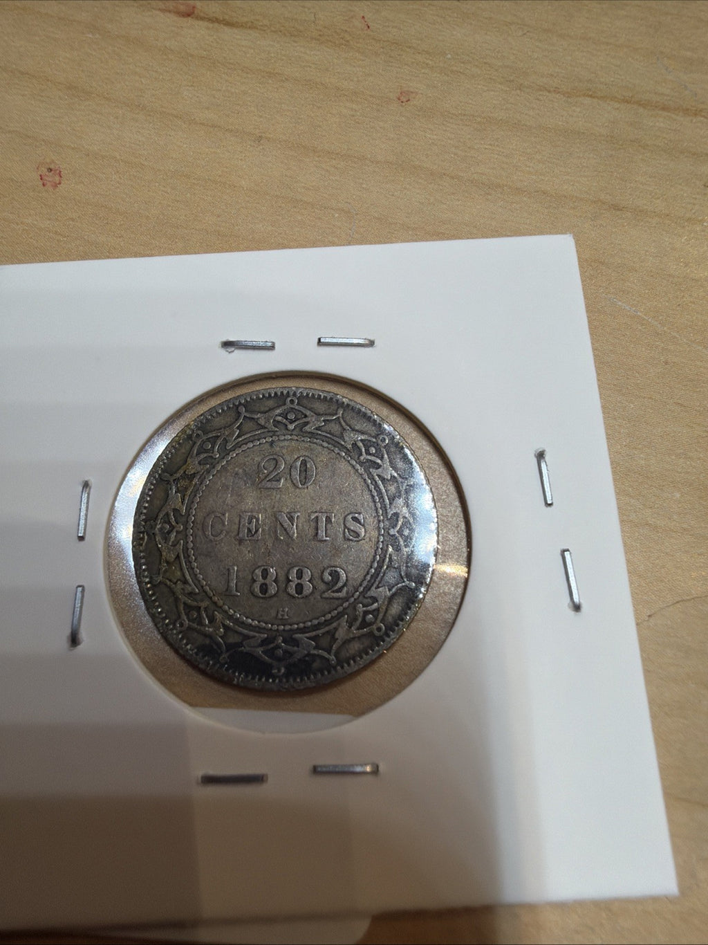 1882 H Newfoundland 20 Cents Victoria Silver Coin