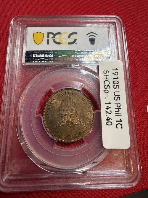 1910-S U.S. Phillippines. MS64 RB