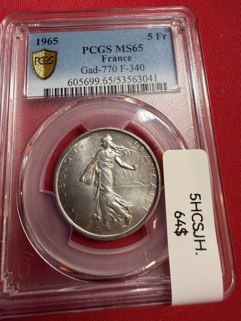 1965 5 Francs France MS 65