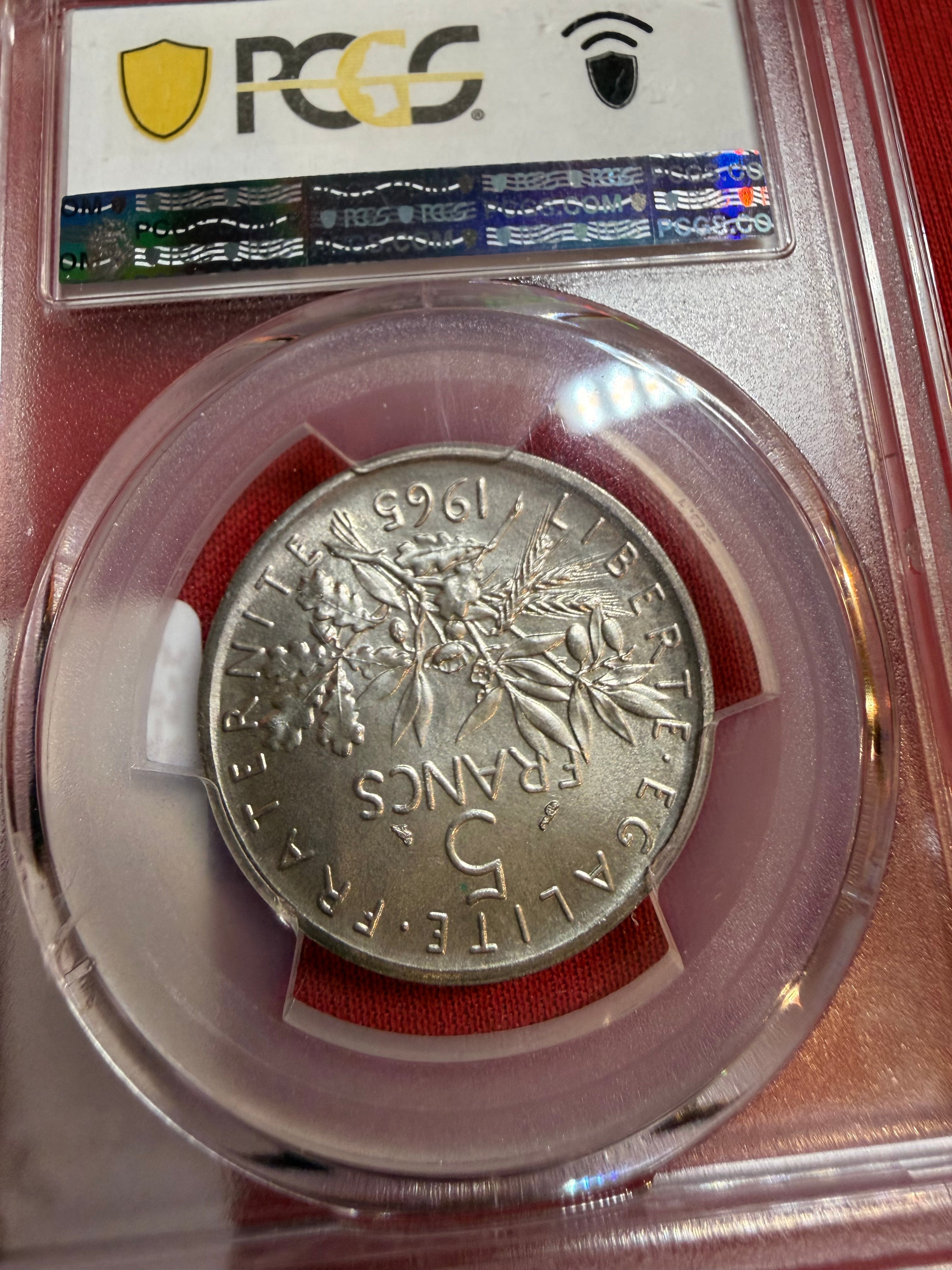 1965 5 Francs France MS 65