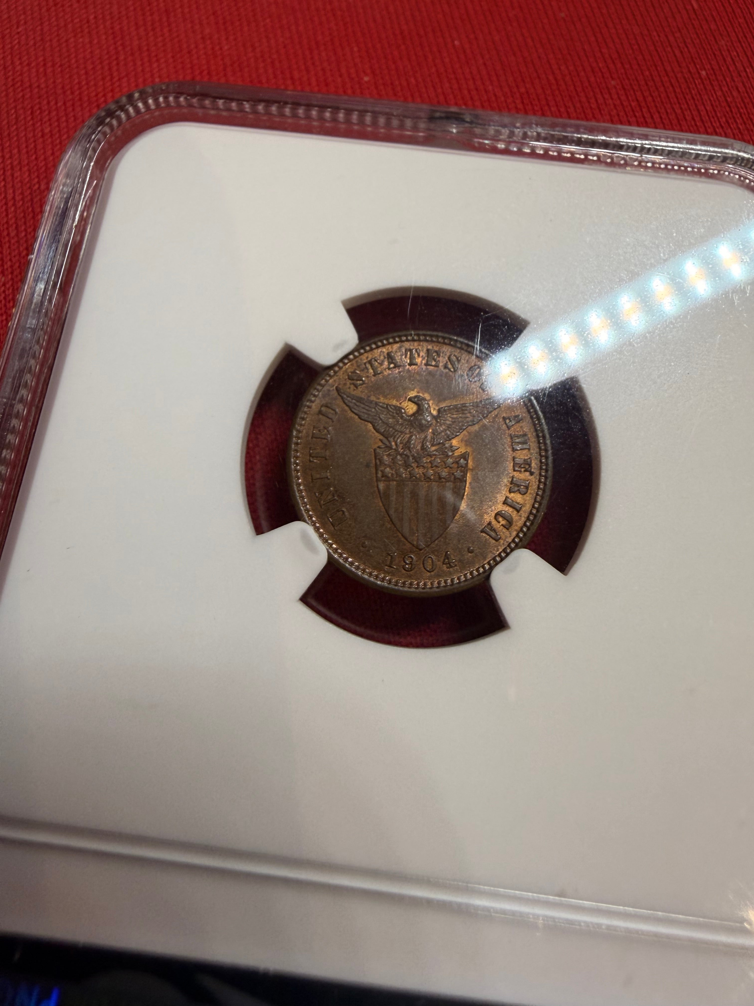 1904-US Philippines 1/2 centavo MS 64 BN