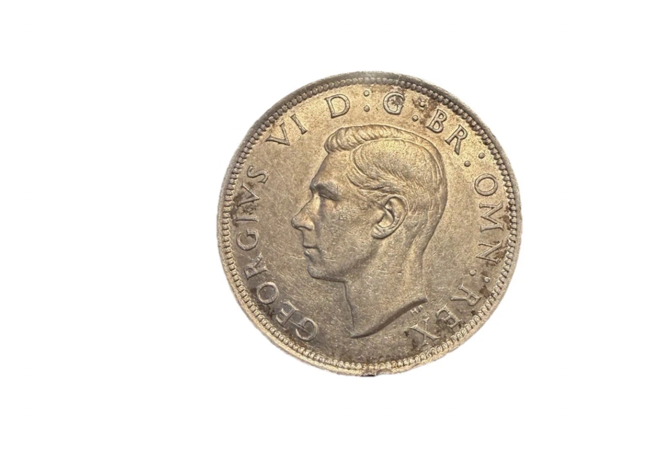 1943 half crown from the United Kingdom.