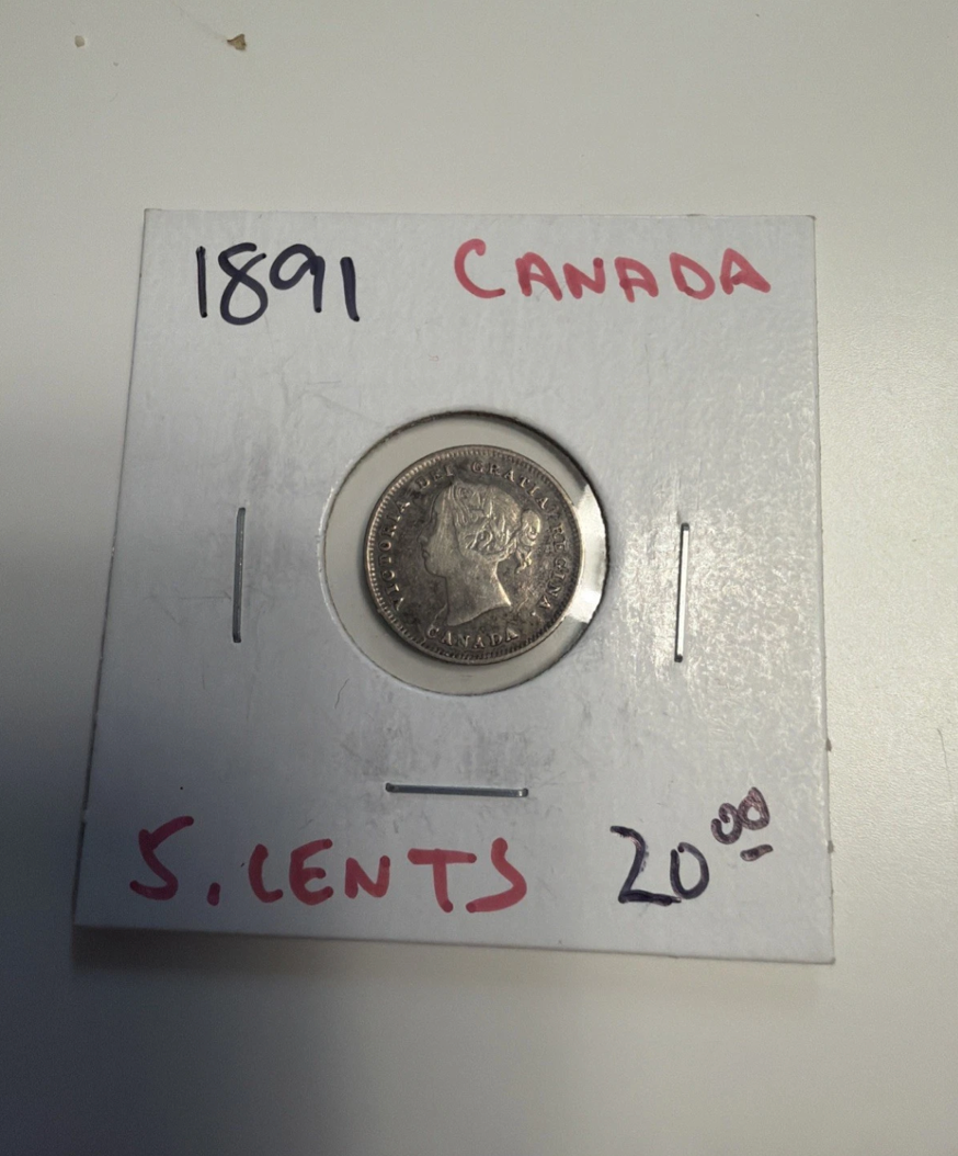 1891 canada 5 cent