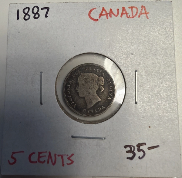 1887 Canada 5 cent
