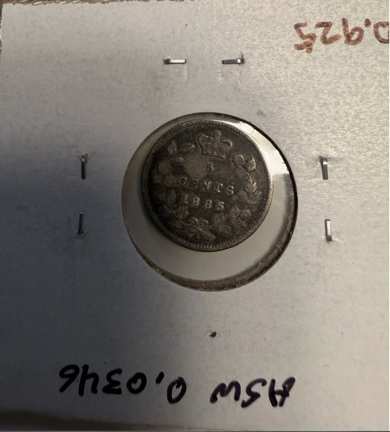 Canadian 5 Cent Pieces. Lot Of 4 1880-H 1881-H 1885 1893. All In VG-VF.