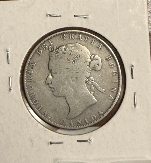 1871 Canadian 50 Cent Piece Canada Half Dollar Silver Coin