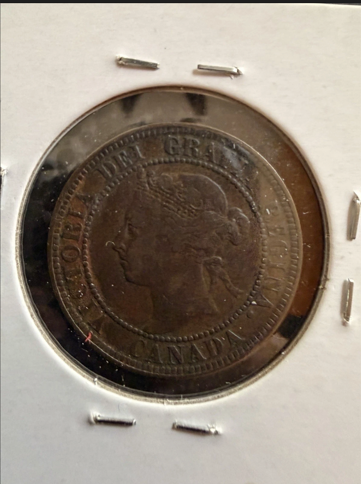 1896 Canada Large Cent Circulated Brown Queen Victoria Canadian Penny
